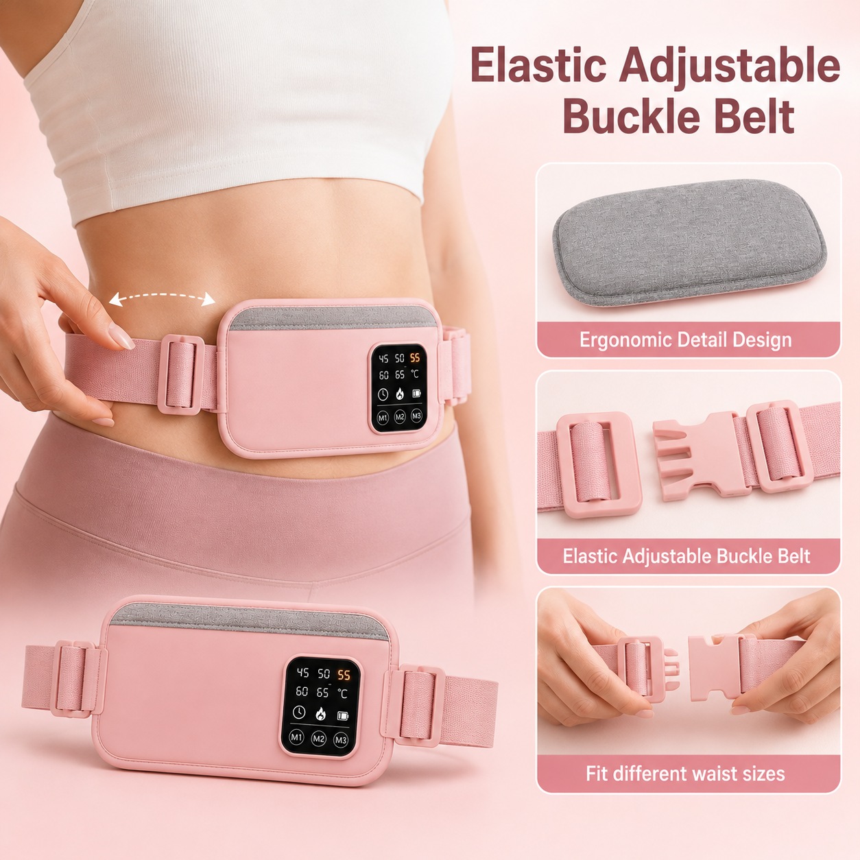 Coussin Chauffant Menstruel - Ceinture Chauffante et Massante Sans Fil