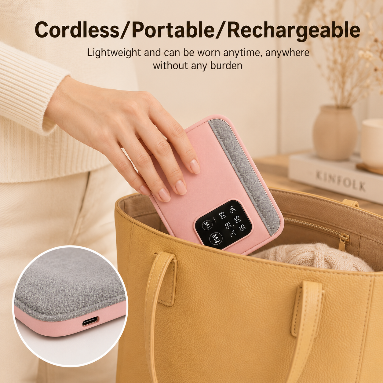 Coussin Chauffant Électrique Rechargeable – Idéal pendant les règles
